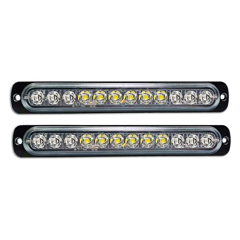12LED Safety Emergency Flashing Lights, 12V-24V Strobe Warning Light, Breakdown Beacon LED Light Ba