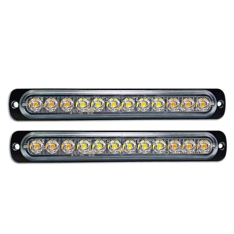 12LED Safety Emergency Flashing Lights, 12V-24V Strobe Warning Light, Breakdown Beacon LED Light Bar