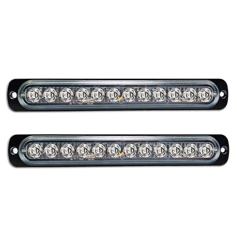 12LED Safety Emergency Flashing Lights, 12V-24V Strobe Warning Light, Breakdown Beacon LED Light Bar