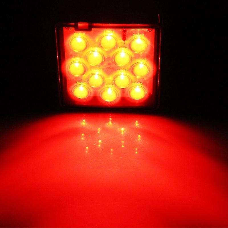 12-Led Brake Light Trailer Hitch Cover Fit Towing&Hauling 2 Inch Standard Size Receiver for (Black)