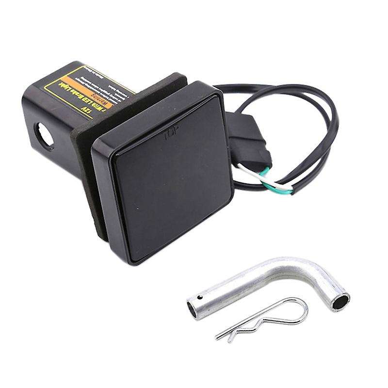 12-Led Brake Light Trailer Hitch Cover Fit Towing&Hauling 2 Inch Standard Size Receiver for (Black)
