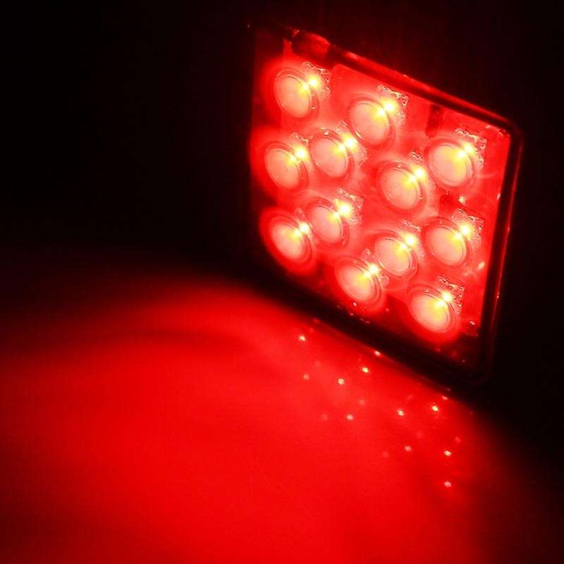 12-Led Brake Light Trailer Hitch Cover Fit Towing&Hauling 2 Inch Standard Size Receiver for (Black)
