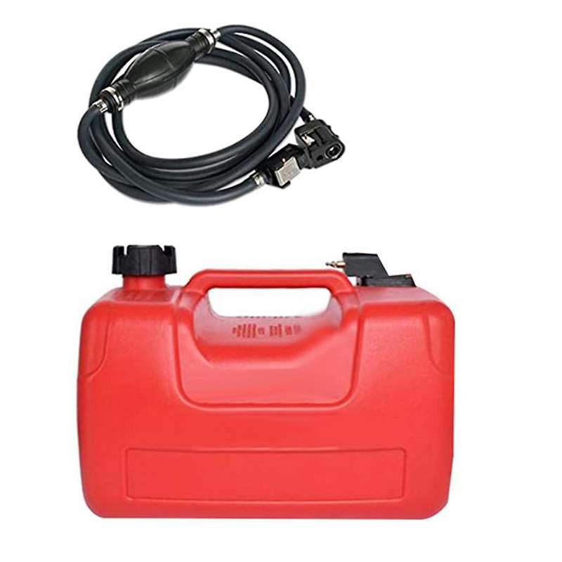 12L Fuel Tank Oil Box Marine Container W/Connector Anti Static Corrosion Resistant Gas Outboard Acce