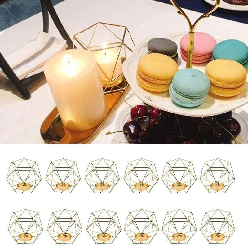 12Pack Candle Holders,Home Decoration Candlestick Holders Wedding Mood Light Holder Case Home Decora