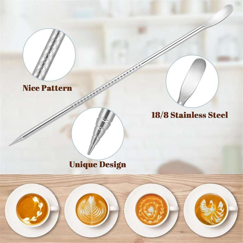 12Oz Milk Frothing Pitcher Cappuccino Espresso Machine Accessories with Latte Pen Clear Scale for Ho