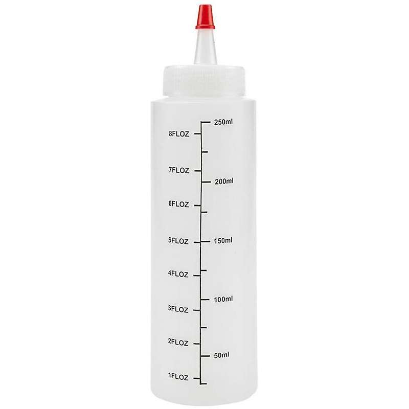 12-pack 8 Oz Condiment Squeeze Bottles with Red Tip Cap - Durable Plastic Squirt Bottle for Ketchup