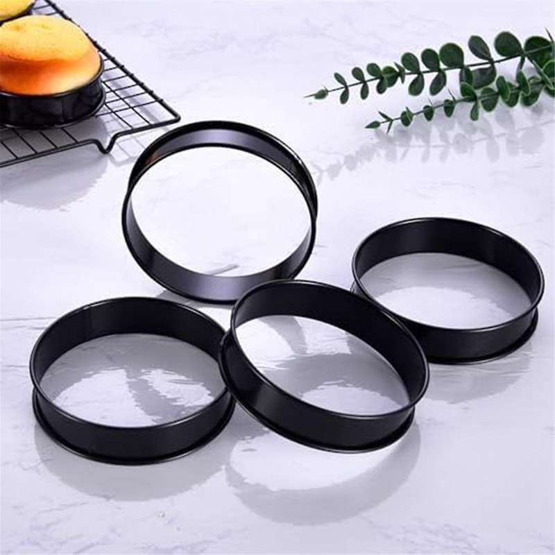 12pack Crumpet Rings Nonstick English Muffin Rings 3.15 Inch - Stainless Steel Double Rolled Tart Ri