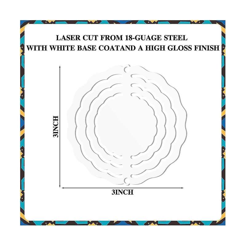 12pack 8 /3inch Sublimation Wind Spinner Blanks Wind Spinners Hanging Wind Spinners for Indoor Outdo