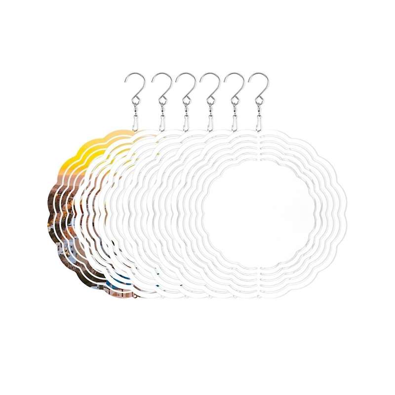 12pack 8 /3inch Sublimation Wind Spinner Blanks Wind Spinners Hanging Wind Spinners for Indoor Outdo