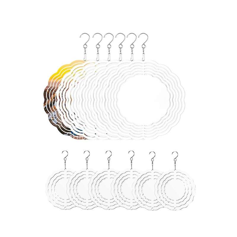 12pack 8 /3inch Sublimation Wind Spinner Blanks Wind Spinners Hanging Wind Spinners for Indoor Outdo