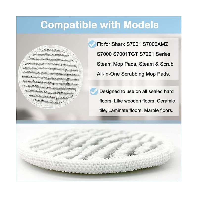 12pack S7001 Pads Replacement Mop Pads for S7001, S7000amz, S7000 S7001tgt S7201 Series Mop Pads