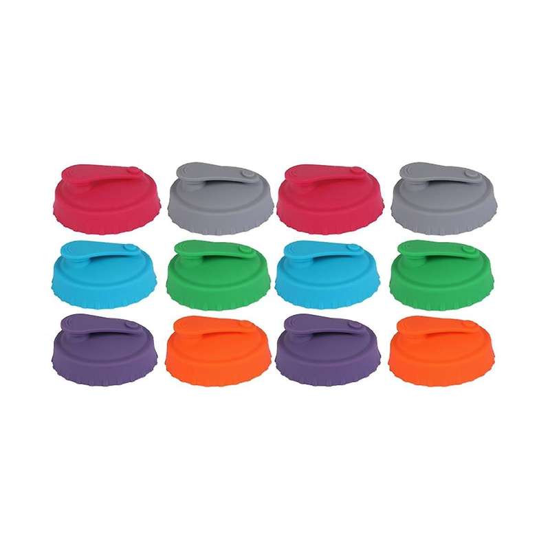 12Pack Silicone Can Lids - Reusable Pop Can Lids for Standard Size Cans Soda, Silicone Can Tops for