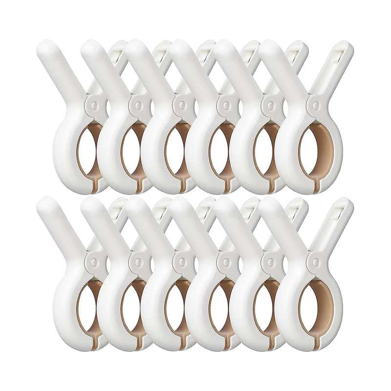 12pack Plastic Clothes Pins, Beach Towel Clips,laundry Clothespins, Clothes, Blankets to Clothesline