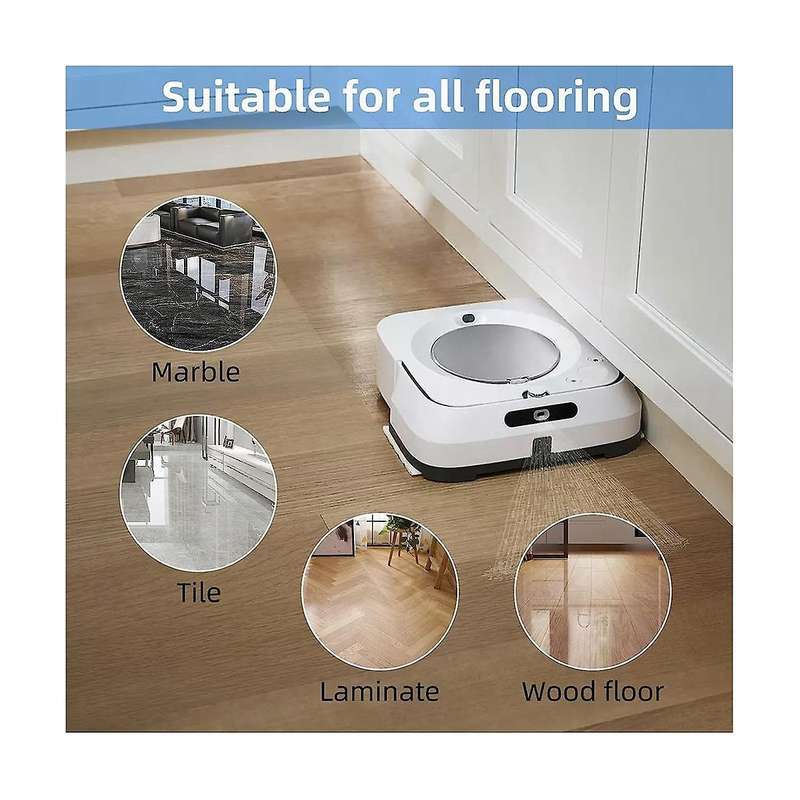 12pack Wet Mopping Pads Washable and Reusable M6 Wet Mopping Pads Compatible with M6 Series Robot Mo