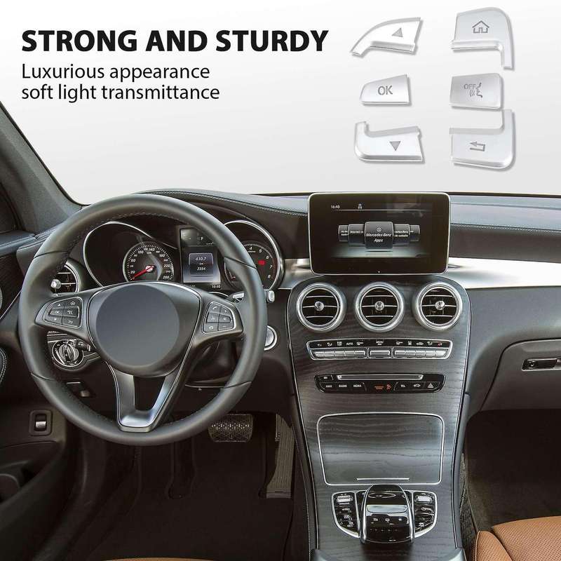 12Pcs  Car Styling Steering Wheel Button Covers Trim Stickers