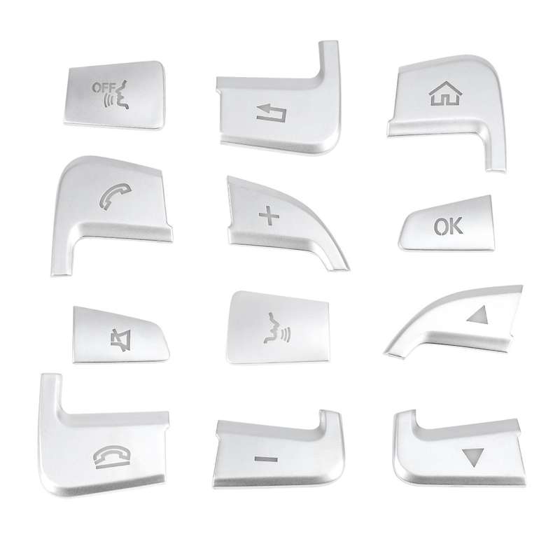 12Pcs  Car Styling Steering Wheel Button Covers Trim Stickers