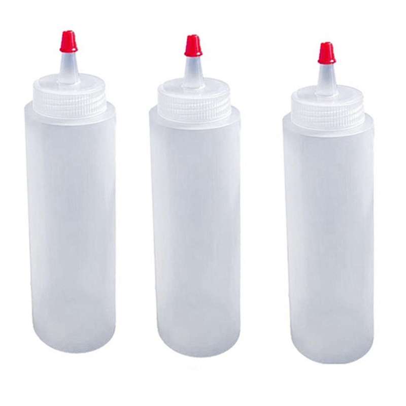12pcs 16 Ounce Plastic Squeeze Condiment Bottles with Red Tip Cap Squirt Bottle for Ketchup,bbq, Sau