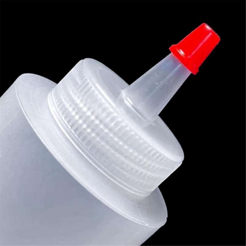 12pcs 16 Ounce Plastic Squeeze Condiment Bottles with Red Tip Cap Squirt Bottle for Ketchup,bbq, Sau