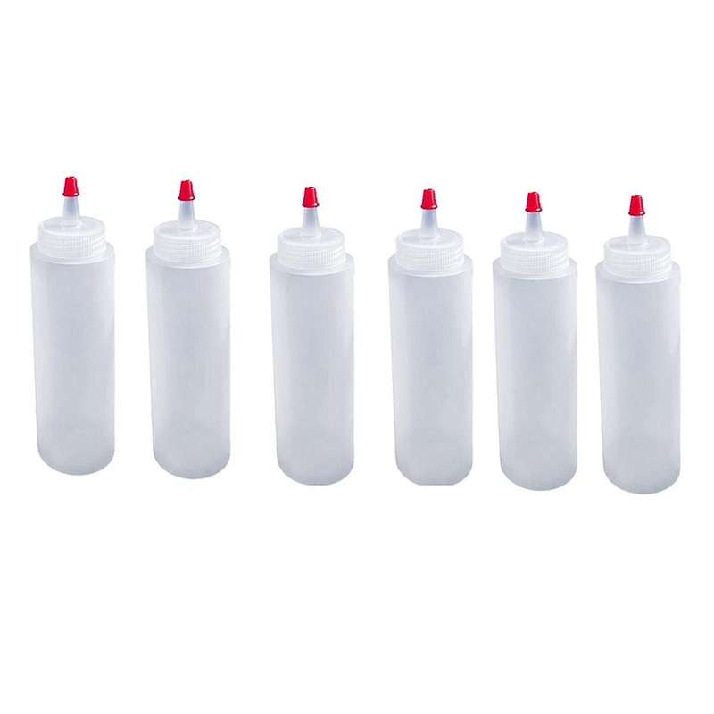 12pcs 16 Ounce Plastic Squeeze Condiment Bottles with Red Tip Cap Squirt Bottle for Ketchup,bbq, Sau