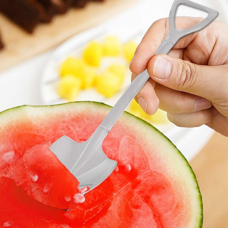 12pcs 304 Stainless Steel Spade Spoon Cake Dessert Spoon Watermelon Spoon Coffee Stirring Spoon