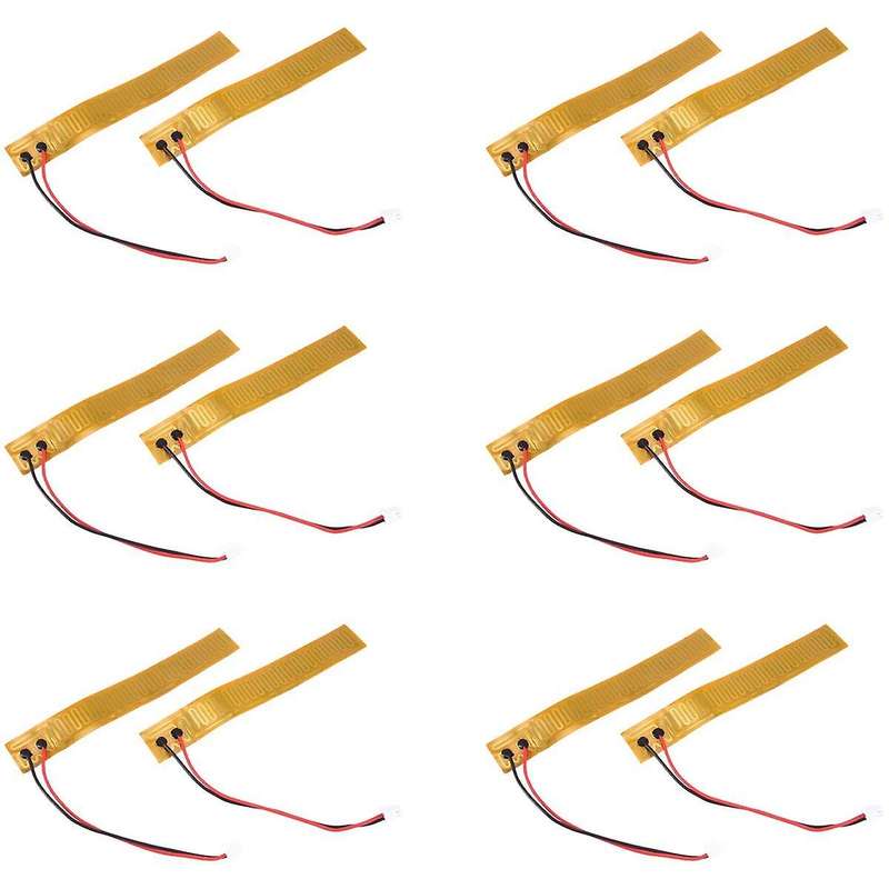12Pcs 20Mmx140Mm Film Heater Plate Adhesive Pad,PI Heating Elements 24V 72W Strip Heater Adhesive Po