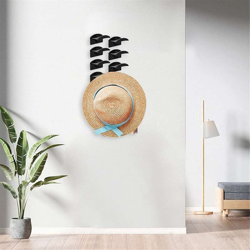 12pcs Adhesive Hat Hooks for Wall Hat Racks for Baseball Caps, Minimalist Hat Rack Design, Strong H