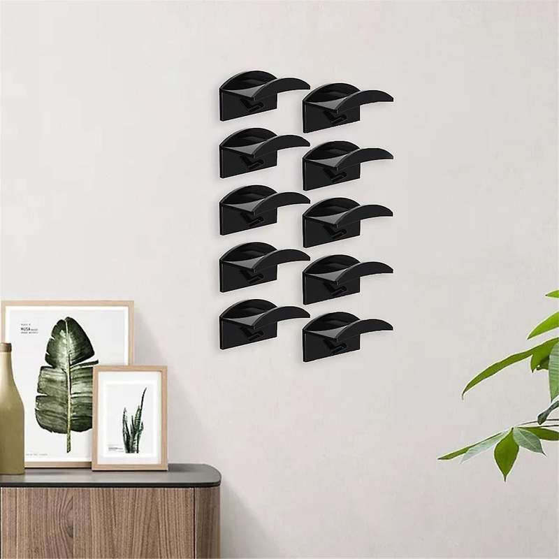 12pcs Adhesive Hat Hooks for Wall Hat Racks for Baseball Caps, Minimalist Hat Rack Design, Strong H