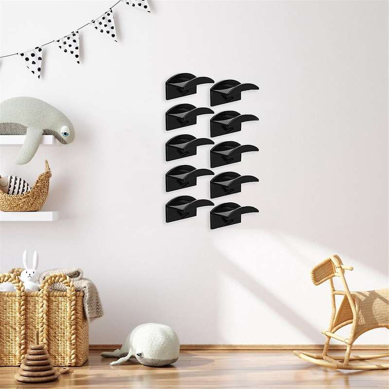 12pcs Adhesive Hat Hooks for Wall Hat Racks for Baseball Caps, Minimalist Hat Rack Design, Strong H