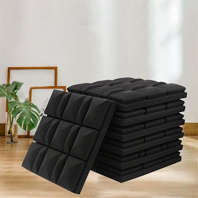 12pcs Acoustic Panels Sound Absorbing Proofing Wall Insulation Cotton Soundproof Polyurethane Soundp