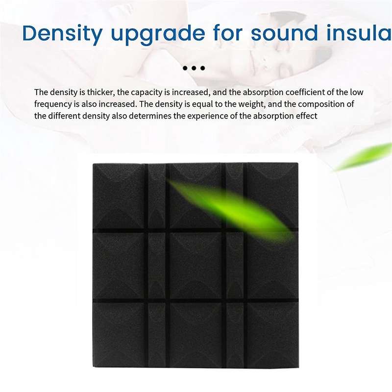 12pcs Acoustic Panels Sound Absorbing Proofing Wall Insulation Cotton Soundproof Polyurethane Soundp