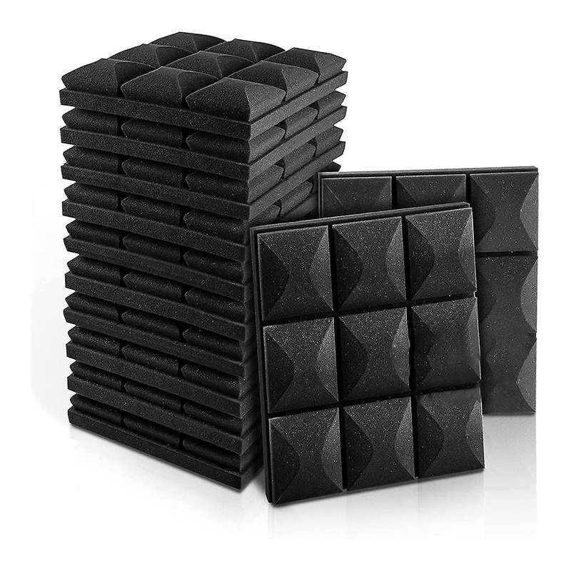 12pcs Acoustic Foam Panels Soundproof Foam Wall Panels Studio Sound Proof Foam Soundproofing Wall Kt