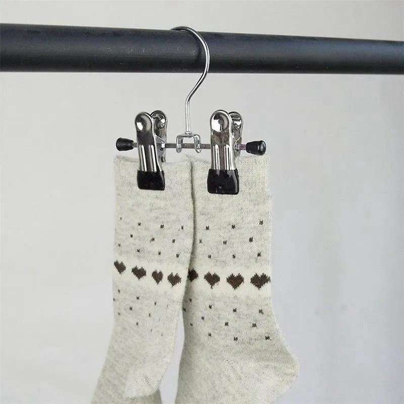 12pcs Adjustable Stainless Steel Shoe Rack Pants Folder Boot Hanger Holder Portable Travel Laundry H