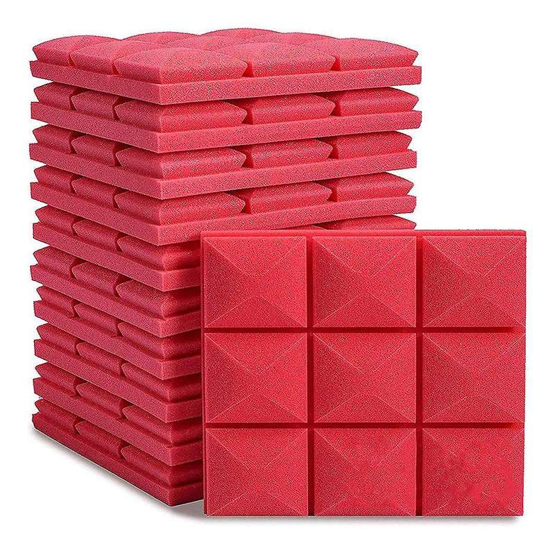 12pcs Acoustic Foam Panels Soundproof Foam Wall Panels Studio Sound Proof Foam Soundproofing Wall Kt