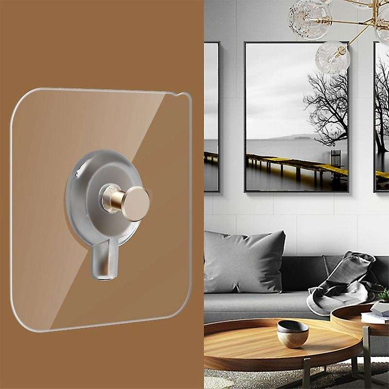 12Pcs Adhesive Wall Screws Hanging Nails Wall Hook Self Adhesive No Drilling Non-Trace Kitchen Wall
