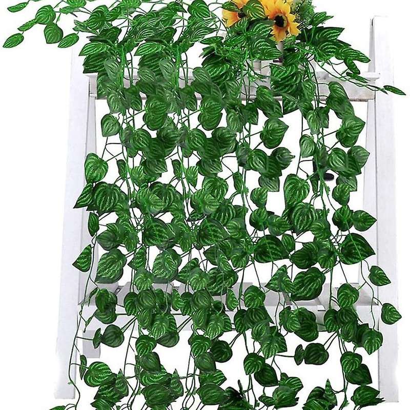 12pcs Artificial Ivy Garland Leaf Vines Plants Greenery Hanging Plants for Wedding Backdrop Arch Wa
