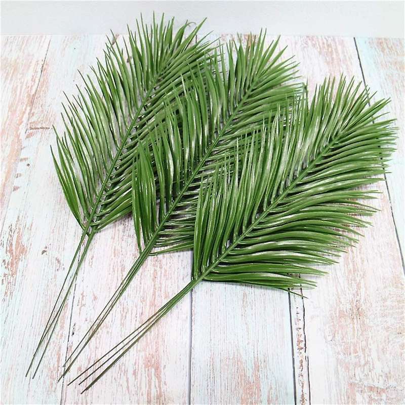 12Pcs Artificial Palm Leaves Plants Faux Palm Fronds Tropical Palm Leaves Greenery Plant for Leaves