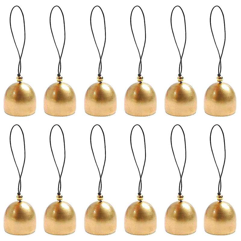 12Pcs Bell Jingle Mini Metal Small Cowbell Decorative Ornament Vintage Pet Bell Ornaments Bell Wind