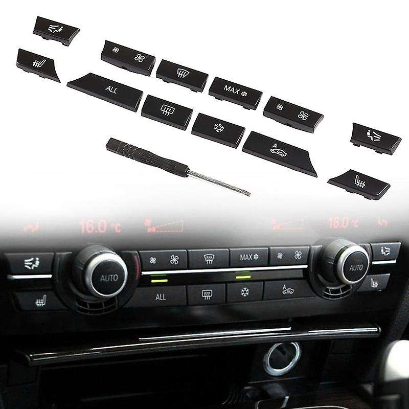 12Pcs Car Dashboard A/C Control Switch Button Key Caps Repair Kit for  5 7 Series F07 GT/F10/F11 F01