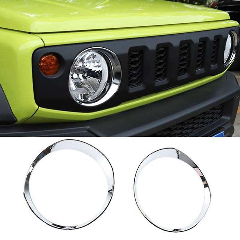 12Pcs Car Front Grille Headlight Turn Signal Trim Frame Front Fog Lamp Decorative Cover for Jimny 20