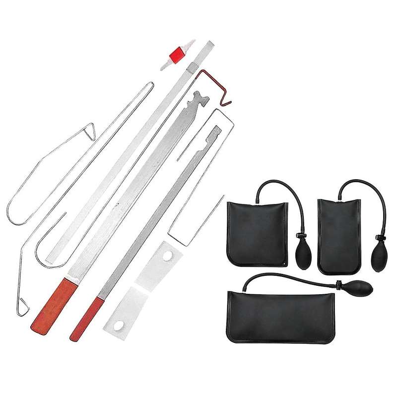 12PCS Car Door Key Lock Out Emergency Opening Unlock Tool Kit with Air Wedge Pretty
