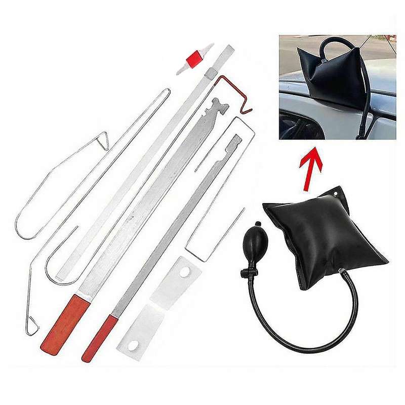 12PCS Car Door Key Lock Out Emergency Opening Unlock Tool Kit with Air Wedge Pretty