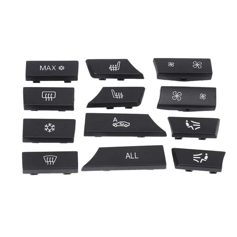 12Pcs Car Air Conditional Button Key Caps A/C Heater Switch Kit Car-Styling for F10 F07 F02 5 7 Ser