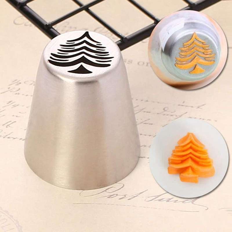 12Pcs Christmas Icing Piping Tip Nozzle Steel Piping Tip Cake Decorating Tools for Birthdays Wedding