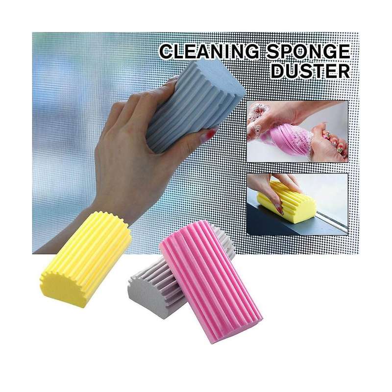 12pcs Damp Clean Duster Sponge Cleaning Brush Duster for Cleaning Blinds Glass Baseboards Vents Rail