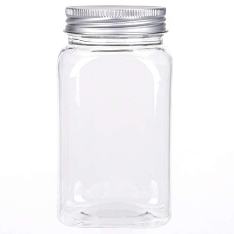 12pcs Condiment Jar Set,transparent Plastic Bottle Food Packaging Bottle Airtight Metal Cap Empty S