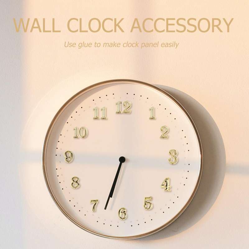 12Pcs DIY Clock Numerals Kit Arabic Number and Roman Number for Home Art Design Replacement Repairin