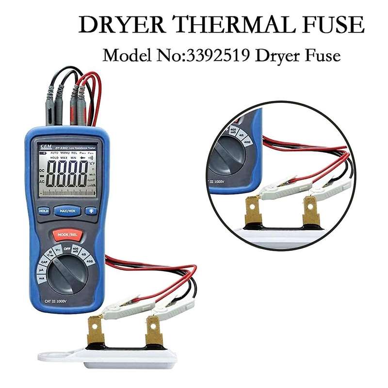 12PCS Dryer Fuse Parts Life Appliances Washing Machine Fuse Fuse 3392519 for /