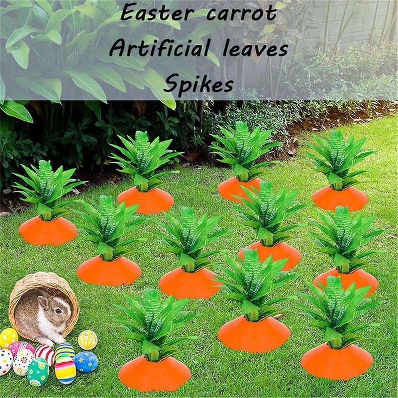 12PCS Easter Carrot Garden Stake Carrot Decorative, Carrots Decor, Sign Carrot Decorative Stake