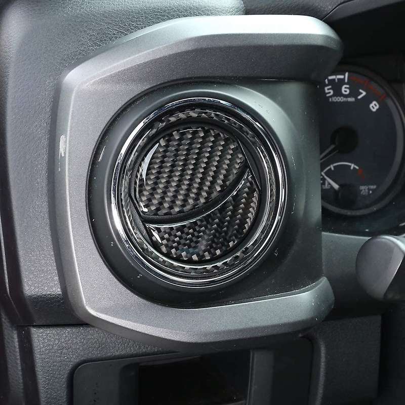 12Pcs for 2015-2020 Car Center Air Conditioning Outlet Vent Trim Cover Carbon Fiber Sticker Accessor