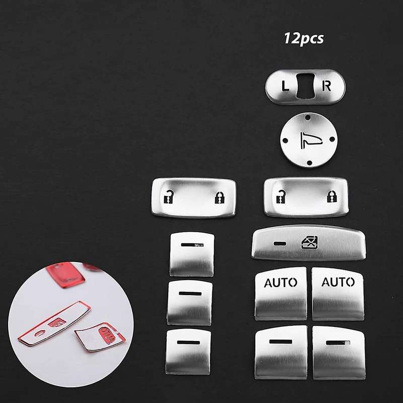 12PCS for 11Th Gen 2022 Armrest Door Window Lift Button Cover Trim Decoration Sticker Car Accessorie